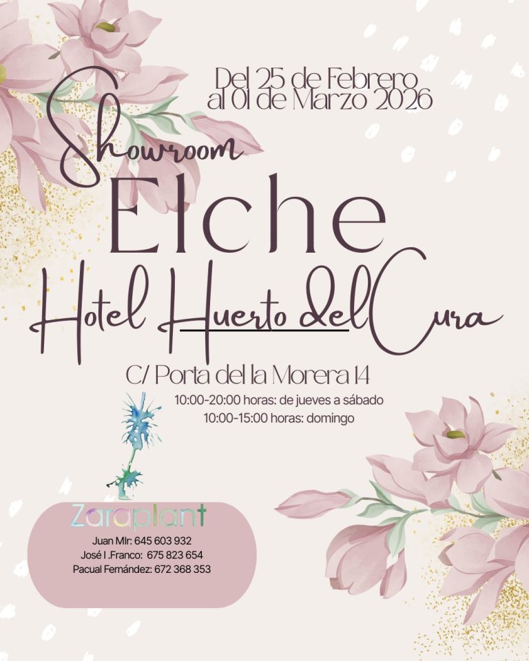 Instagram-Del 25 de febrero al 1 de marzo, ambos días incluidos, abrimos las puertas de nuestro Showroom con las novedades de este 2026 en un entorno idílico: Elche.🌴✨ zaraplant flores plantas artificiales