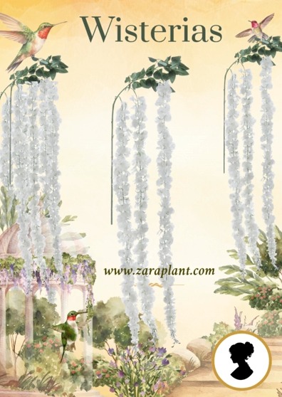 Instagram-Las wisterias colgantes son el detalle más romántico y sofisticado del momento. Eternas, elegantes y de una modernidad brutal. El decor que nunca pasa de moda. 🤍 zaraplant flores plantas artificiales